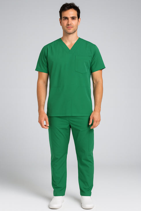 Men's V-Neck Utility Scrub – Multi-Pocket